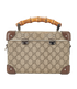 Globe Trotter Vanity Crossbody, &pound;950, Handbags, Beige/Brown, Canvas, Back view